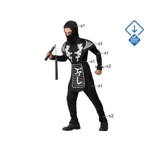 Ninja črno-bela otroški kostum