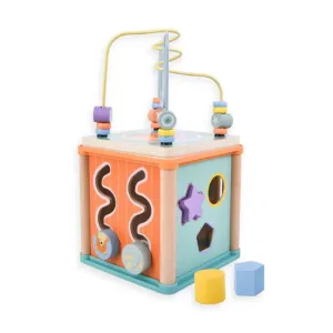 Lesena aktivnostna kocka Luna Toys